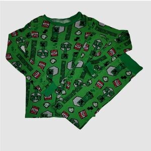 Playful Green Graphic Kids Footie